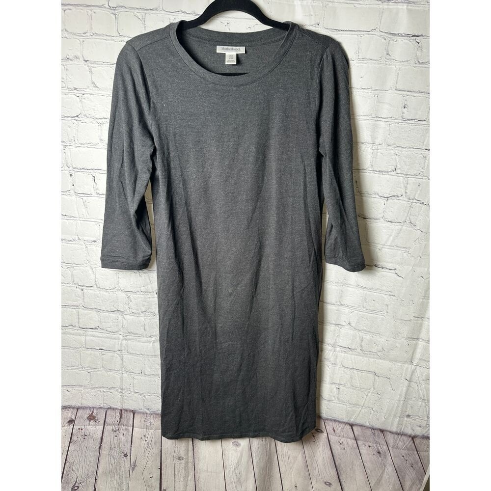 Motherhood Maternity black Long Sleeve DRESS Comfortable Pregnancy Wear